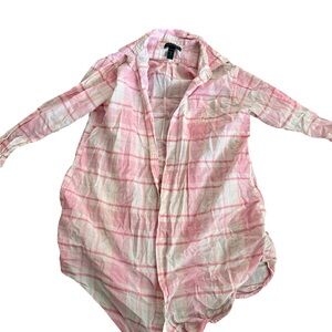 Lauren Ralph Lauren Pink and White Plaid Button-Down Shirt